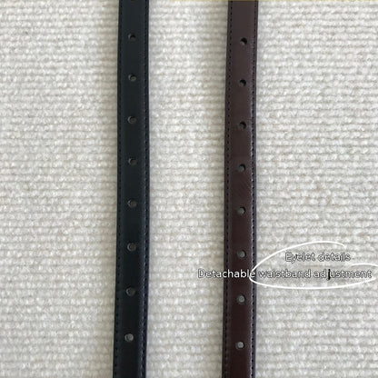 All-match Black Basic Style Small Belt Men Limorista