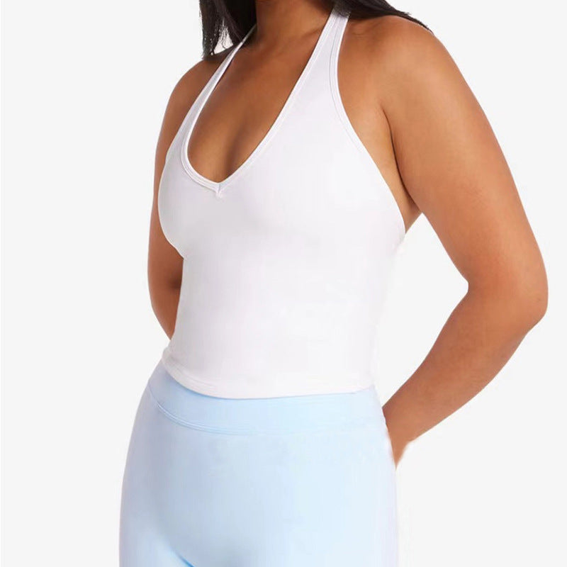 With Chest Pad Halter New Sports Fitness Vest Limorista