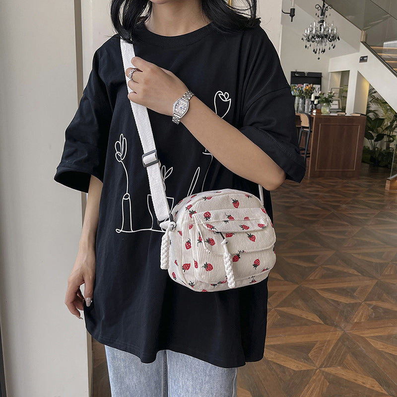 Corduroy Cloth Bag Women&