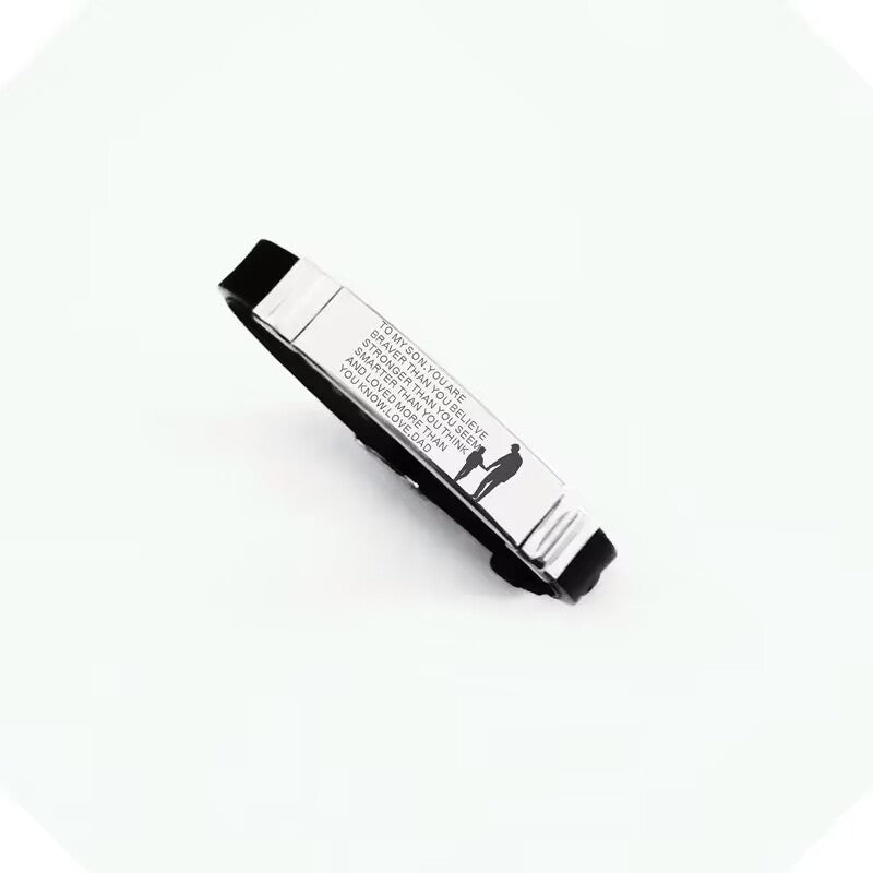 Father And Son Mother And Son Inspirational Words Short Sentence Bracelet Limorista