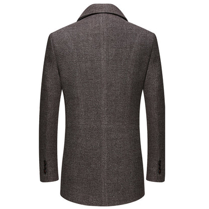 Thick Quilted Lapel Collar Men&