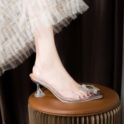 Autumn New Fashion Rhinestone Pointed Toe Stiletto Heel High Heels For Women Limorista