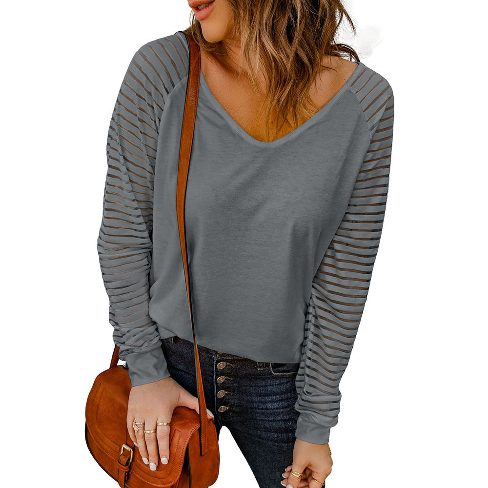 Simple V-neck Fashion Women&