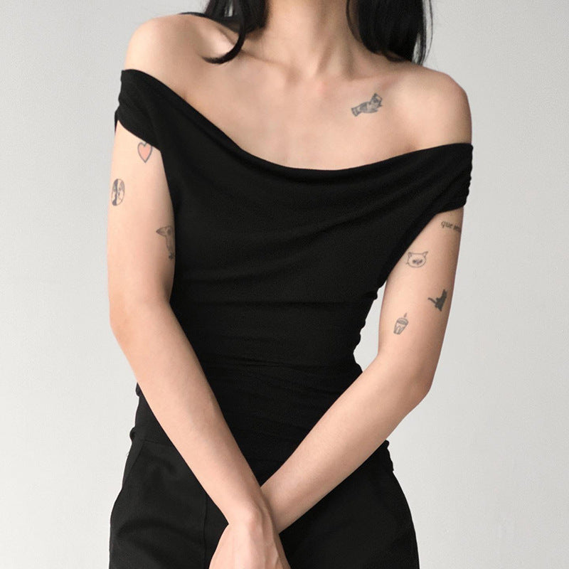 European And American Solid Color Swing Collar Sleeveless Backless Lace-up Sexy Vest Top T-shirt Limorista
