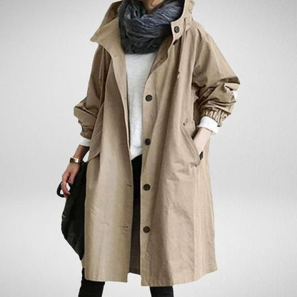 Korean Loose Solid Color British Trench Coat Limorista
