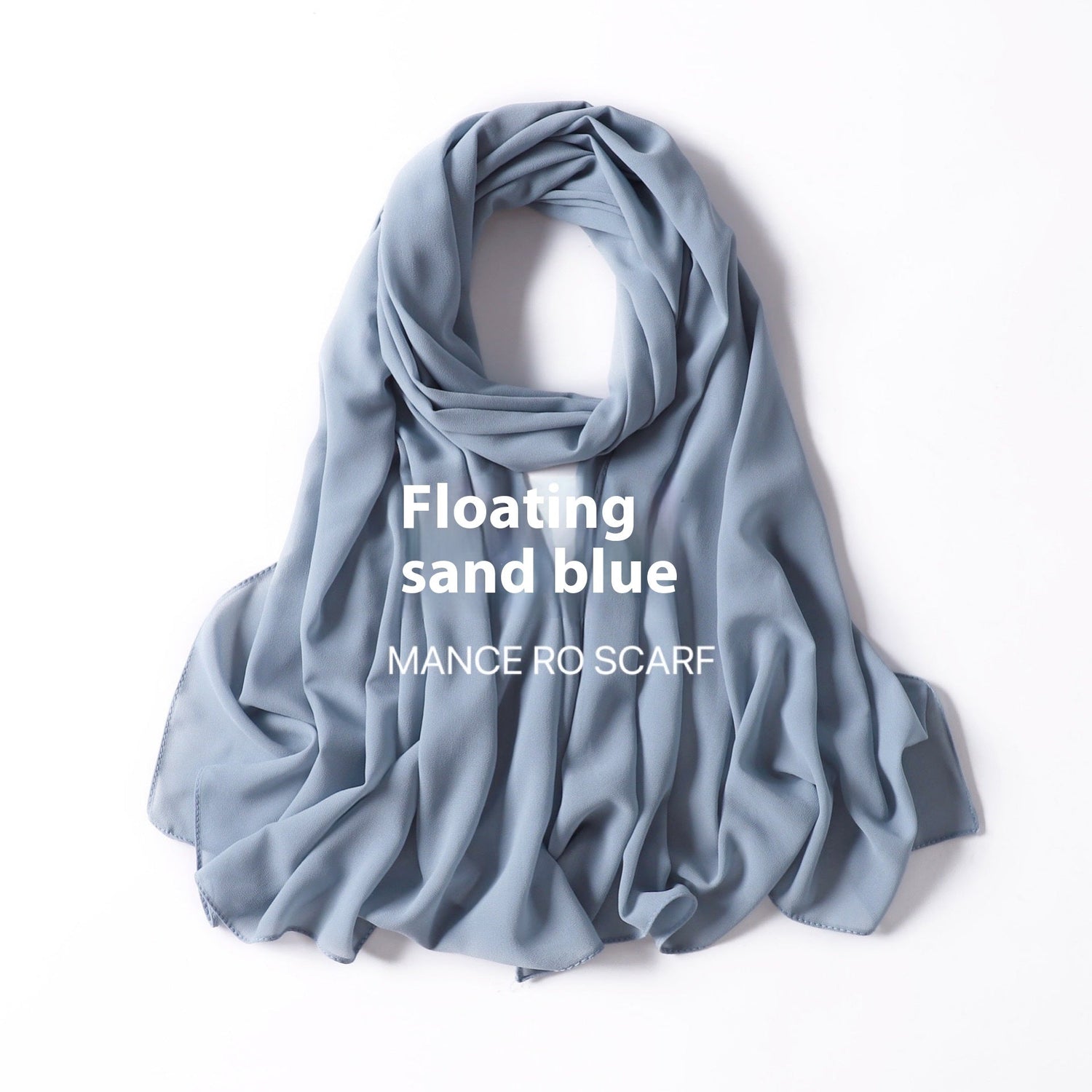 Pure Color Pearl Chiffon Scarf Headcloth Veil Chiffon Scarf Limorista