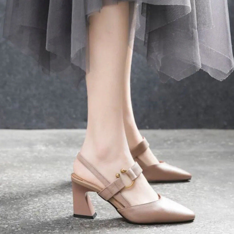 New Spring And Summer Thick High Heel Women&