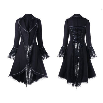 Long-sleeved Waist Lace Stitching Tuxedo Ladies Jacket Limorista