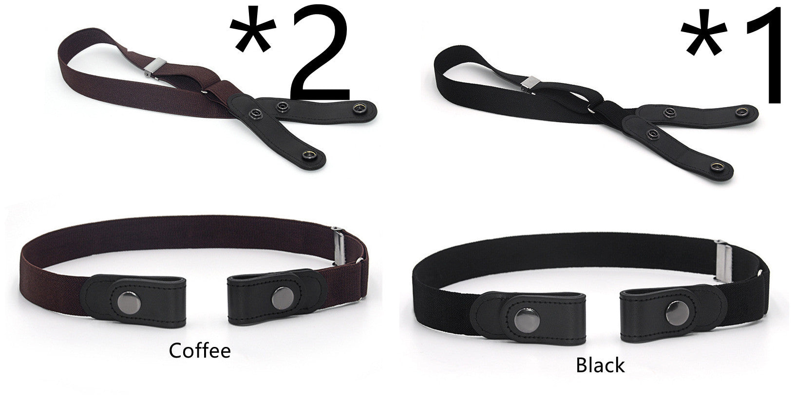 Jeans Belt Seamless Elastic Without Buckle All-match Lazy Belt Limorista