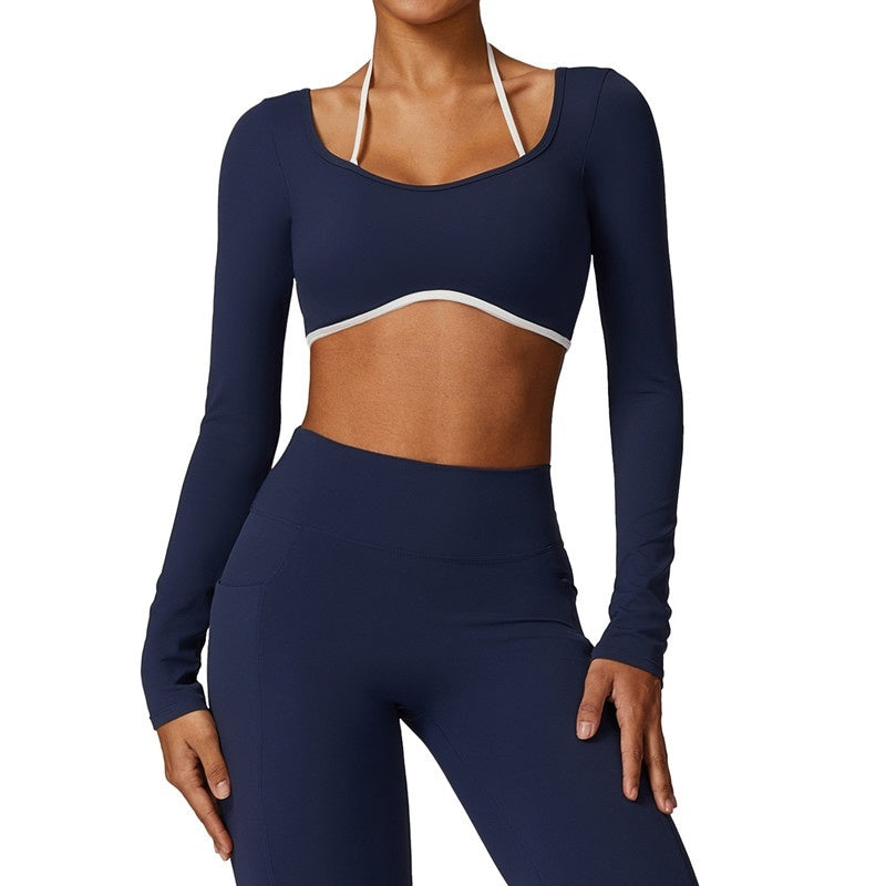 Quick-drying Beauty Back Yoga Clothing Top Long Sleeve Running Exercise T-shirt Long Sleeve Workout Clothes Limorista