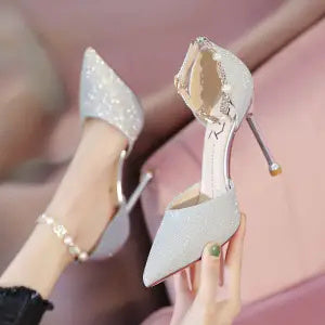 French High Heels Wedding Shoes Design Sense Dignified Goddess Limorista