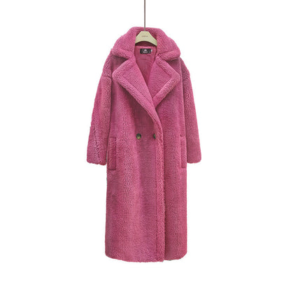 Plush Coat Ladies Long Lamb Coat Winter Limorista