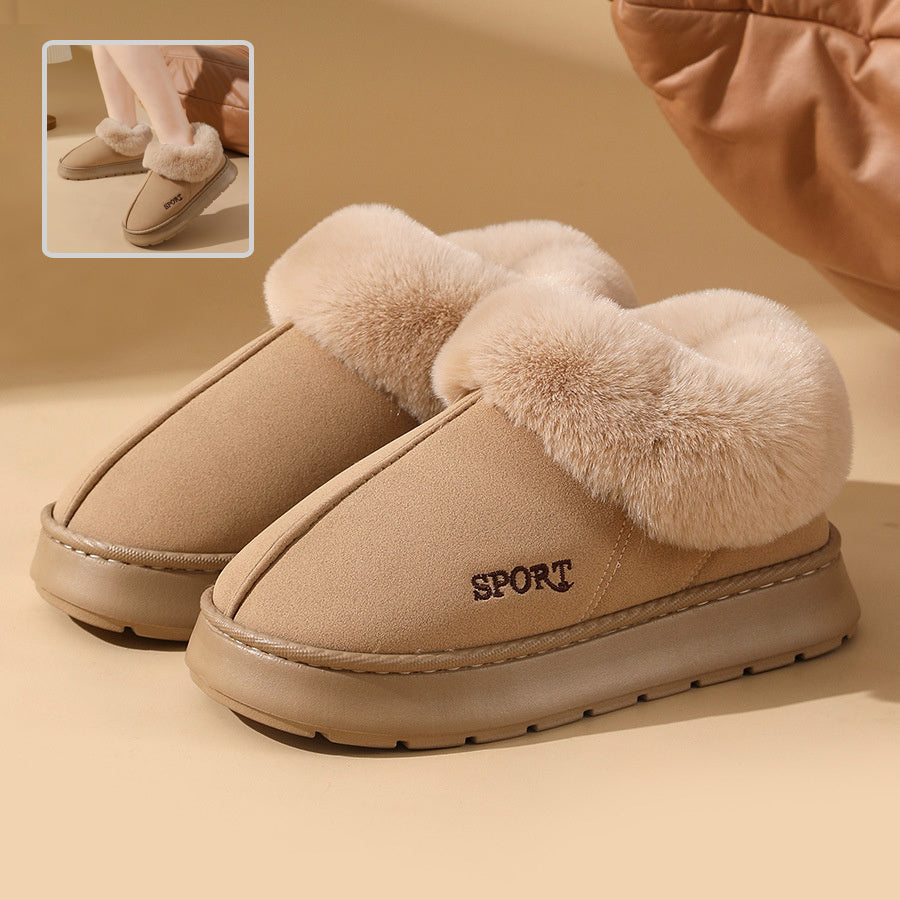 Plush Cotton Shoes For Women Winter Warm Home Slippers Outdoor Snow Boots Limorista