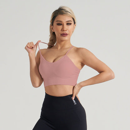 Buckle Shock-absorbing Cross Beauty Back Fitness Bra Limorista
