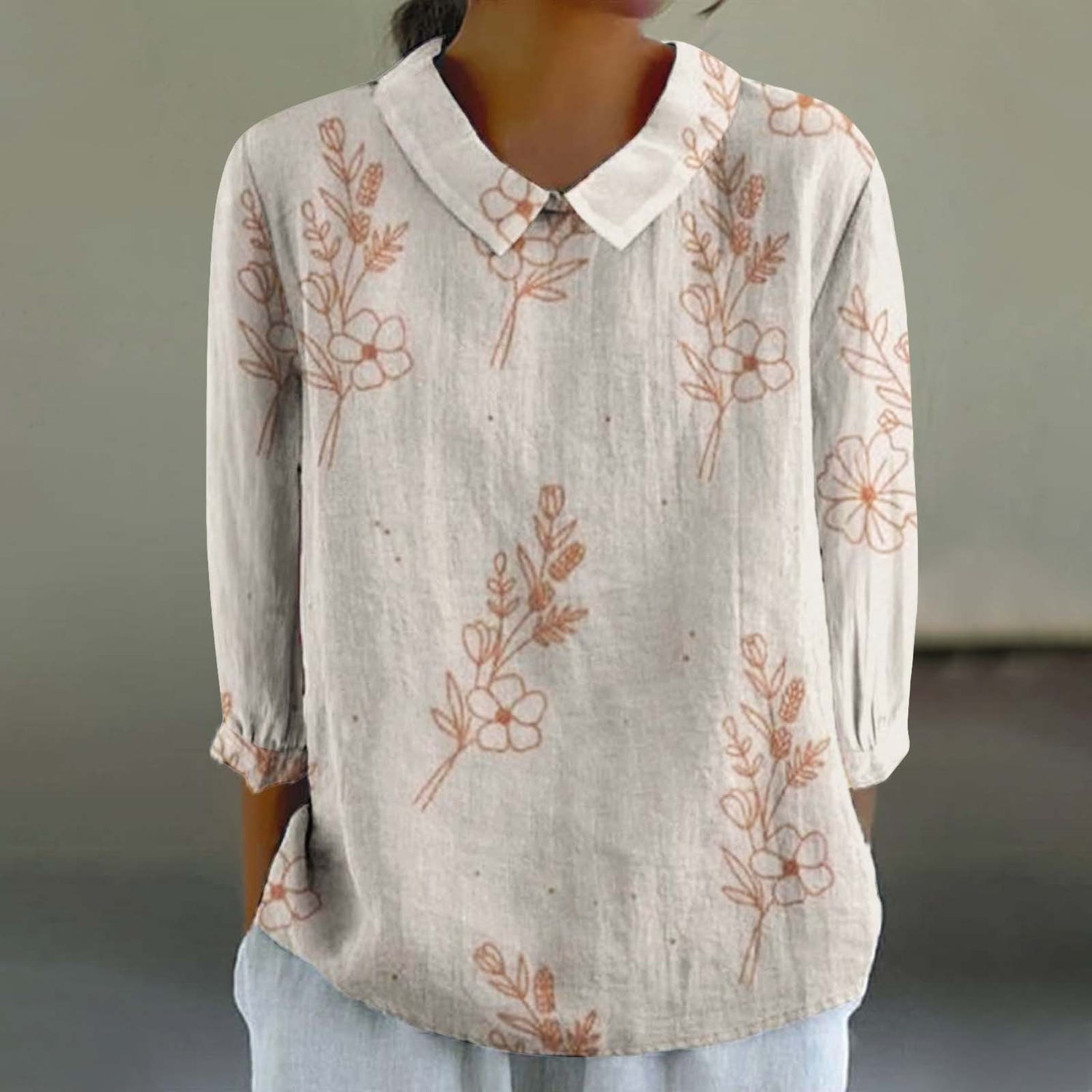 Creative Retro Chinese Style Floral Print Shirt Limorista