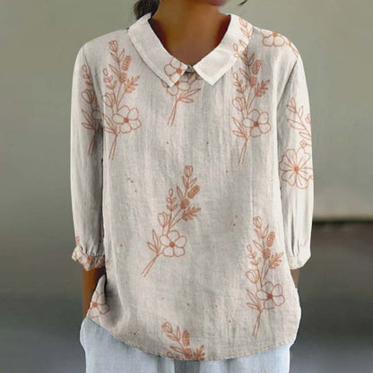 Creative Retro Chinese Style Floral Print Shirt Limorista