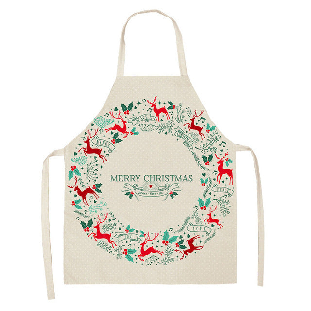 Christmas Series Cotton And Linen Apron Limorista