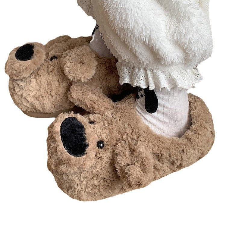 Cute Warm Nose Dog Shoes Room Non Slip Cotton Slippers Limorista