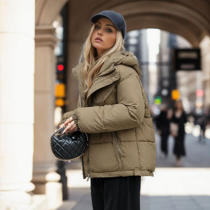 Short Hood Small Thick Fashion Cotton-padded Coat Limorista