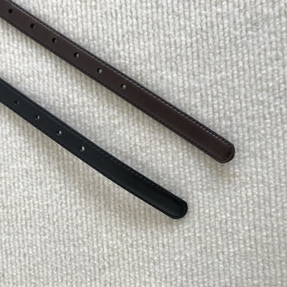 All-match Black Basic Style Small Belt Men Limorista