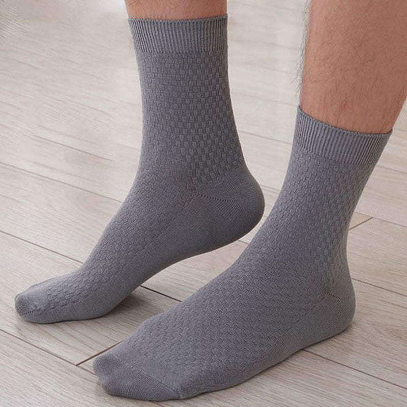 Bamboo Fiber Men Socks Business Breathable Male Limorista