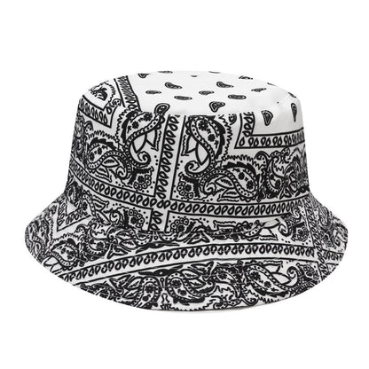Cashew Full Print Double-sided Fisherman Outdoor Sunshade Sports And Leisure Basin Hat Limorista
