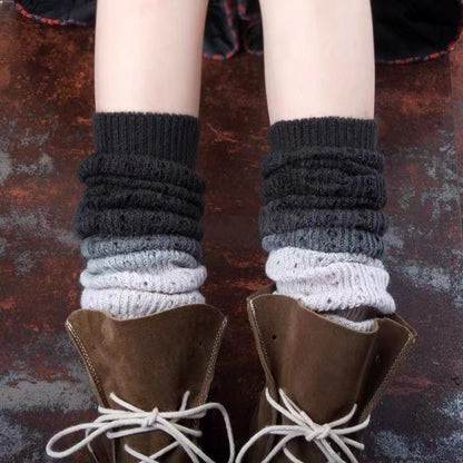 Fall Winter Fashion Gradient Soft Cashmere Foot Sock Women Limorista