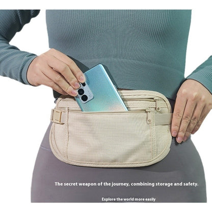 Invisible Thin Passport Burglar-proof Next To The Skin Waist Bag Limorista
