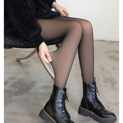 Water Light Socks Black See-through One-piece Trousers Fleece-lined Thickened Limorista