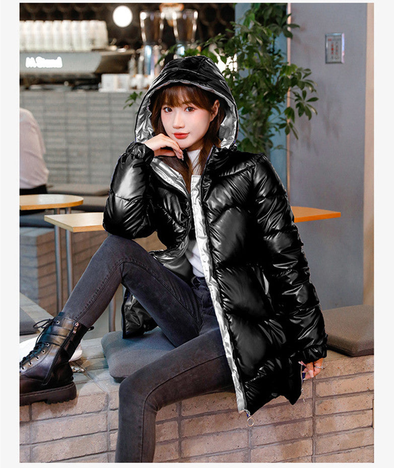 Mid-length Winter Loose Fashion Hooded Down Cotton Jacket Limorista