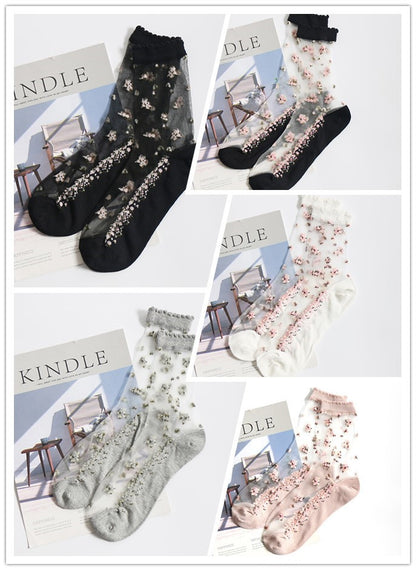 Jacquard crystal socks Limorista