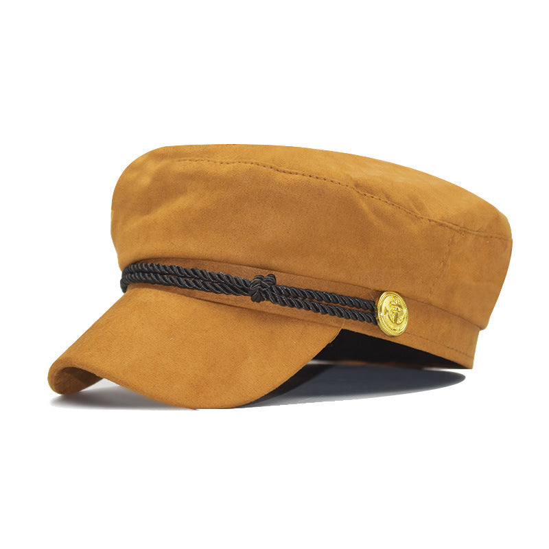 Vintage deerskin velvet octagonal hats Limorista