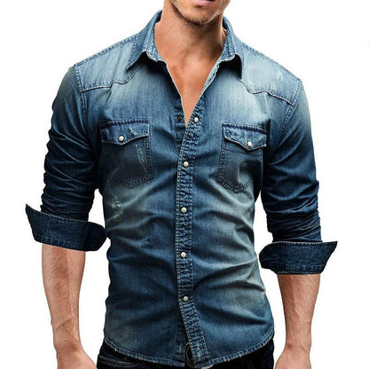 Men Shirt Brand Male Long Sleeve Shirts Casual Solid Slim Fit Limorista