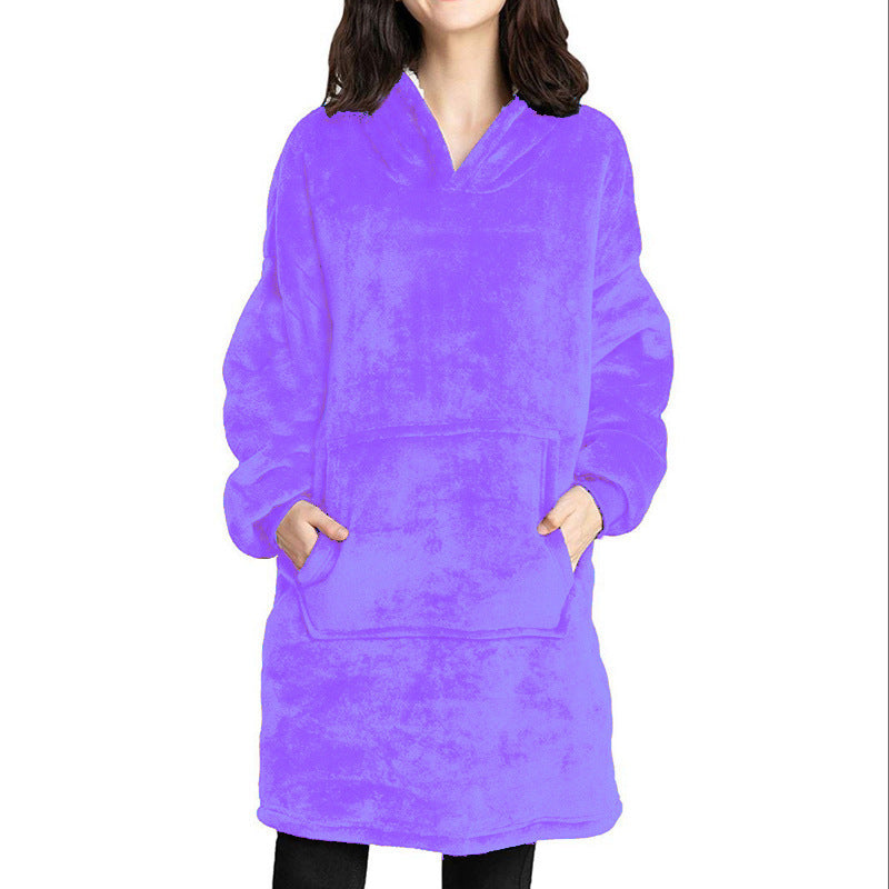 Men And Women Can Wear Zipper Flannel Lazy Blanket Limorista