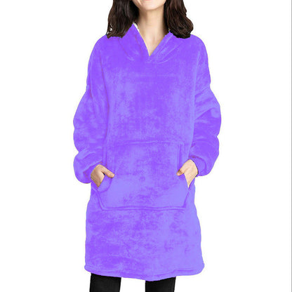 Men And Women Can Wear Zipper Flannel Lazy Blanket Limorista