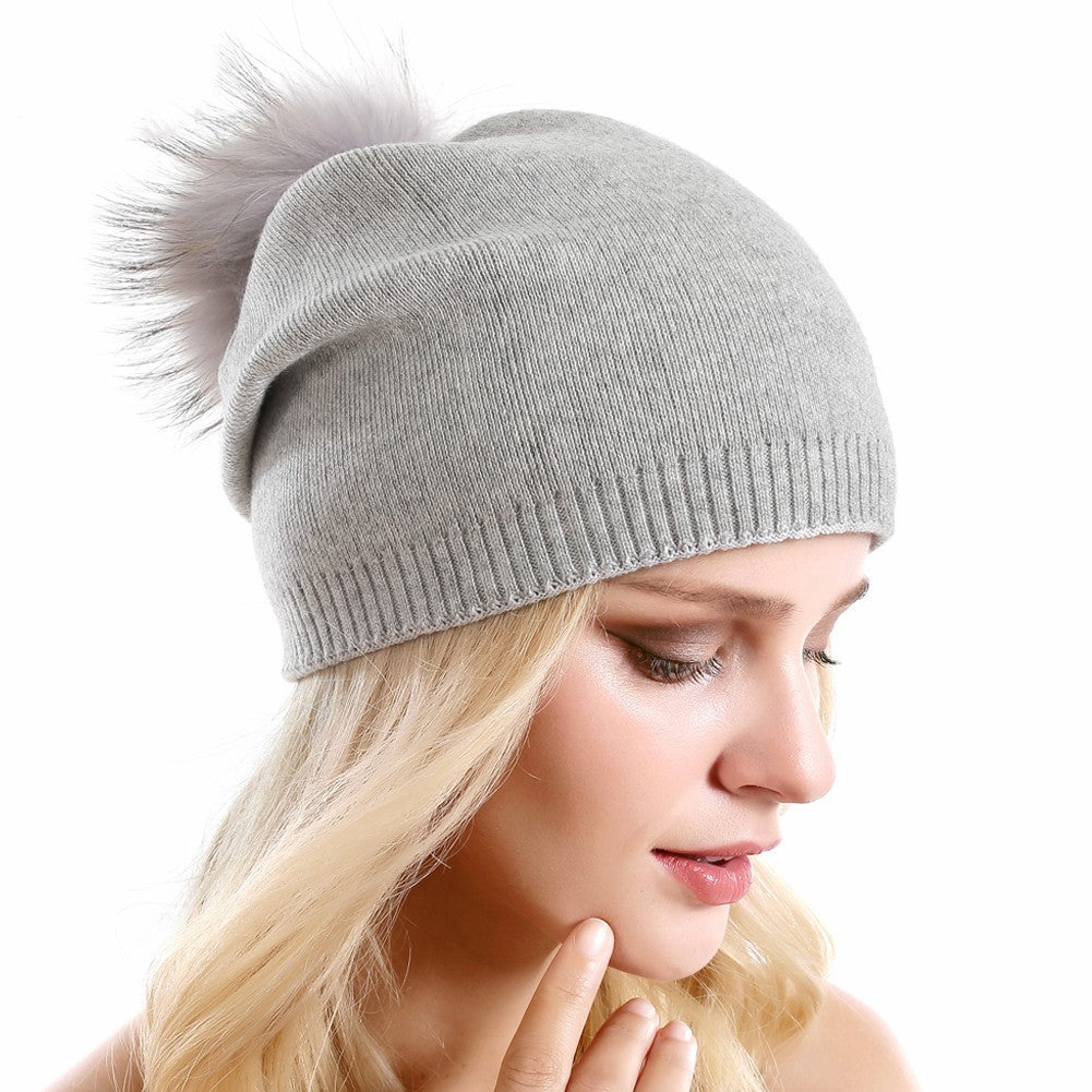 Fur Pompom Hats Limorista