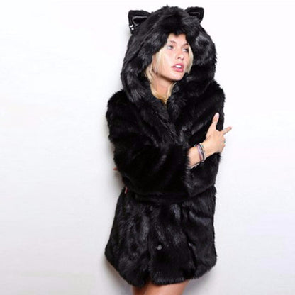 Hooded rabbit ears coat Limorista