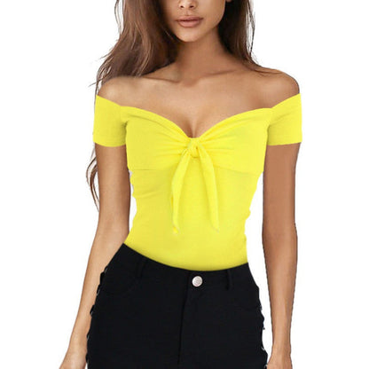 women V collar leisure T-shirt tops lady shirt Limorista