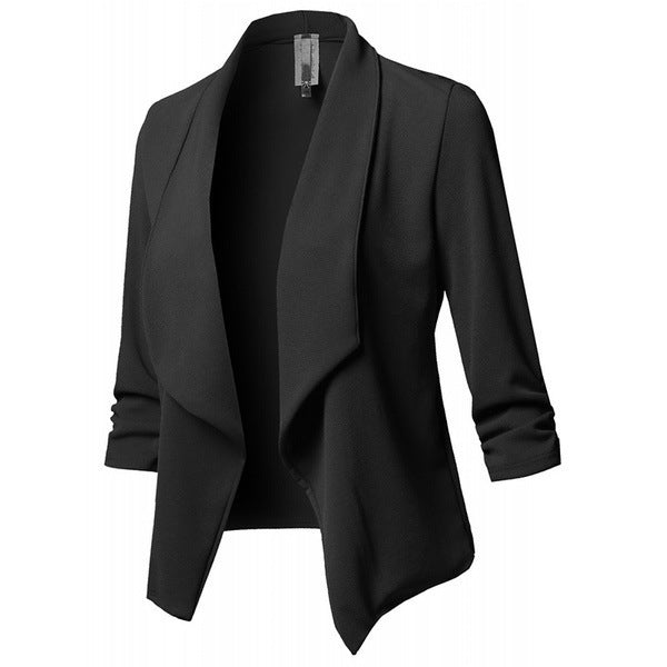 Pleated Solid Color Suit Limorista