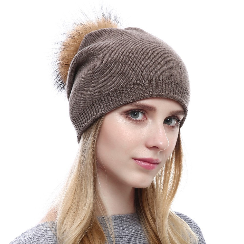 Fur Pompom Hats Limorista