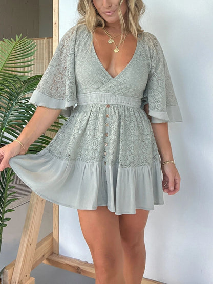 European And American Style Street Hipster V-neck Dress Limorista