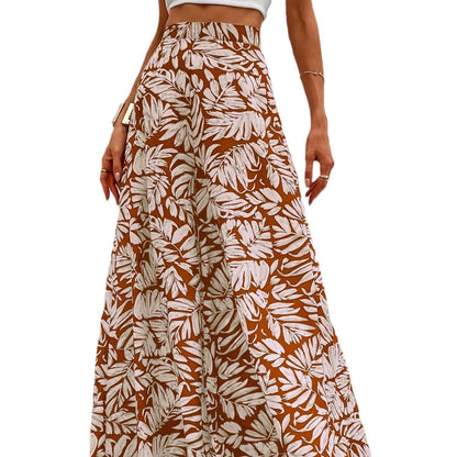 Fashionable Chiffon Floral Wide-leg Pants For Women Limorista