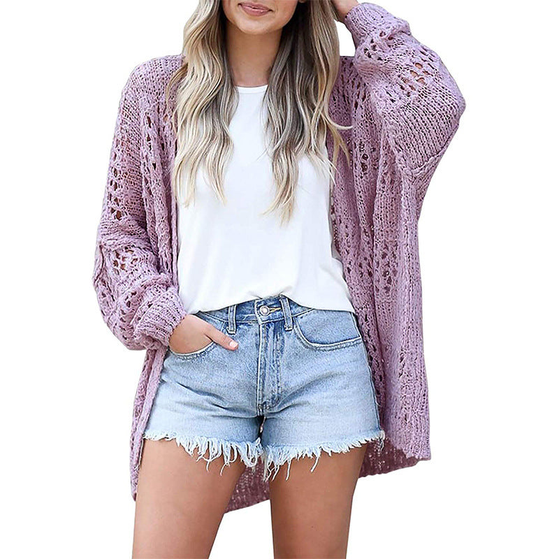 Long-sleeved Lightweight Loose Cardigan Sweater Limorista