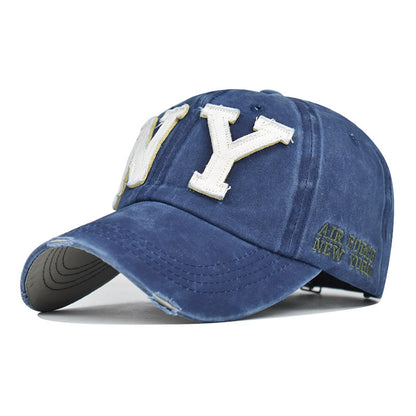 Fashion Washed Cotton Letters Made Old Sunhat Limorista