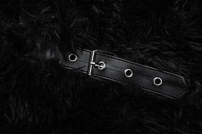 Fluffy Woolen Leather Ring Top Hot Girl Loose Limorista