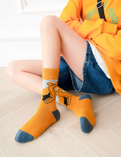 Retro Mid tube socks street art skateboard socks Limorista