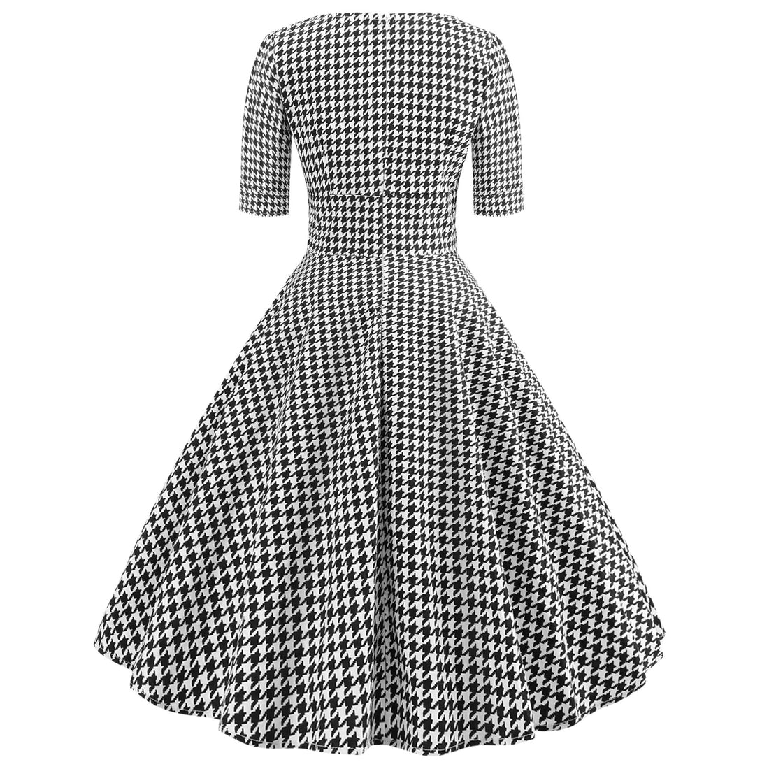 Fluffy skirt V-neck Chiffon print mid sleeve vintage dress Limorista