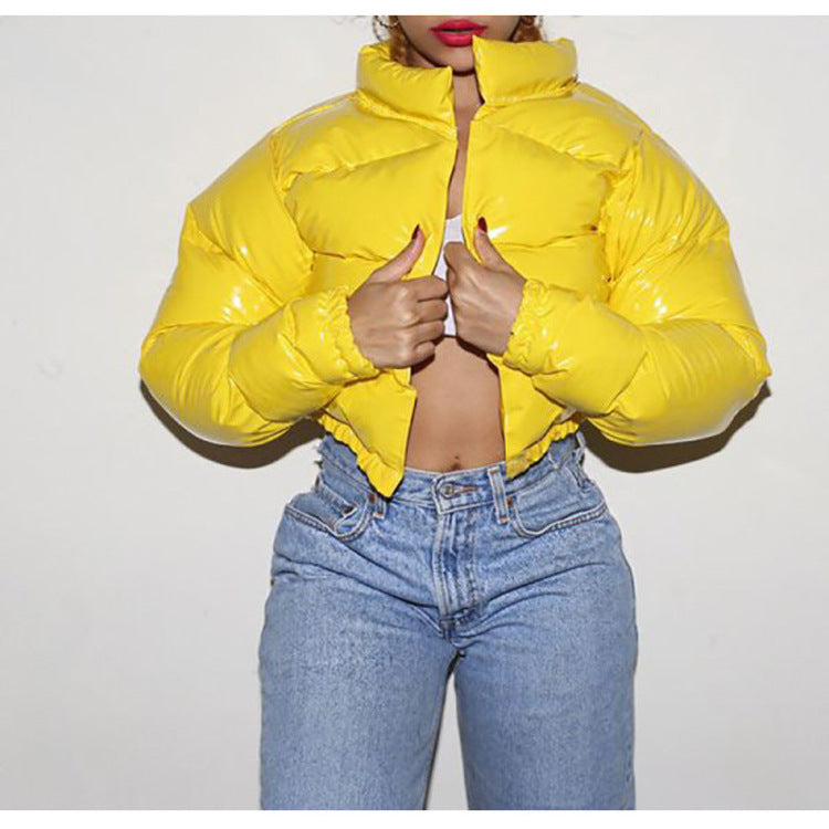 Bright metal short women&