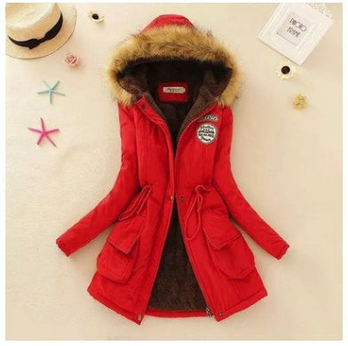 Thick Winter Jacket Women Large Size Long Section Hooded parka outerwear new fashion fur collar Slim padded cotton warm coat Limorista
