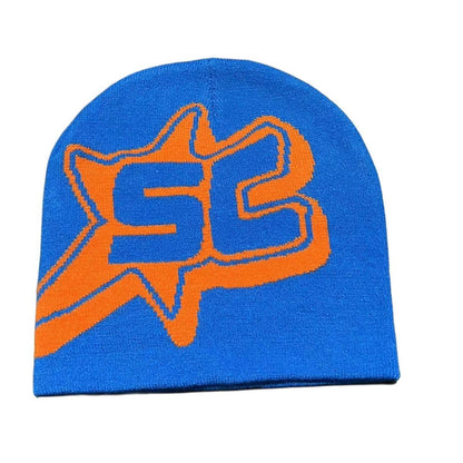 Jacquard Letter SC Trend Knitting Sleeve Cap Limorista